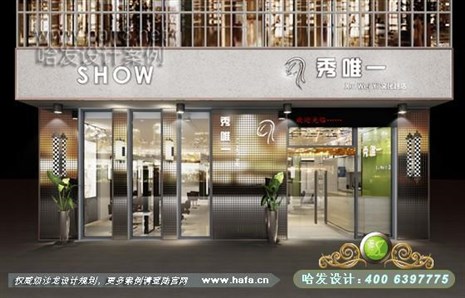 江苏省江阴市现代时尚、色彩清新充满春天气息美发店装修案例发廊设计案例