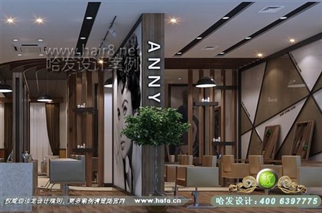 江苏省苏州市本案大厅木材具有一种特有的温度，使人有种温馨感。发廊设计案例