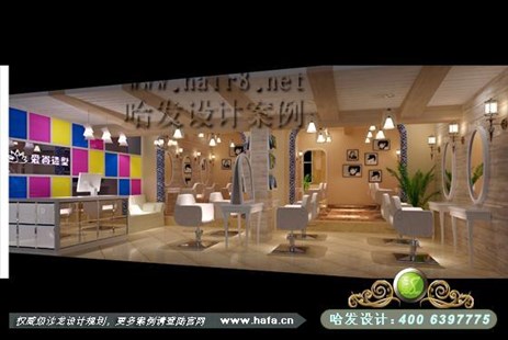 江苏省南京市含蓄艺术、清新田园美发店装修设计案例