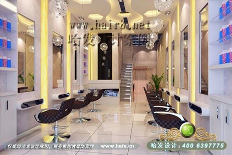内蒙古自治区省乌海市明亮简洁之时尚美发店装修案例