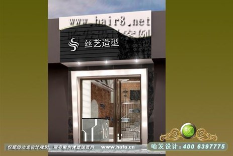 上海市现代艺术之含蓄美美发店装修案例