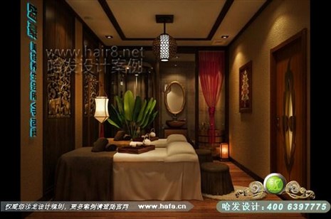 上海市上海盛豪美容养生会所设计在传统泰式与现代中展现足够的灵活性，把控缩放新的华丽空间。美容院装设计案例美容院装潢案例