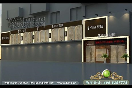 安徽省蚌埠市不同风格元素混搭体现低调奢华美发店装修案例理发店装修案例
