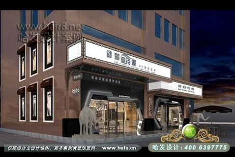 江苏省常熟市时尚前卫，打造个性空间美发店装修案例美发店设计案例