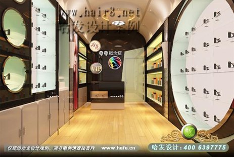 江苏省无锡市圆与弧、色彩的对比美发店装修案例
