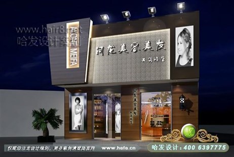 江苏省常州市结合低调奢华复古美发店装修案例美发店装修案例