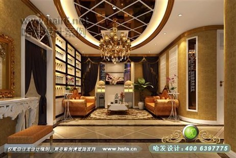安徽省庐江市本案的设计风格为简约欧式，营造典雅、高贵的气质美容店装修案例