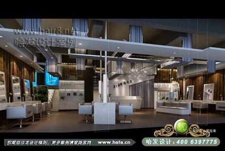 贵州省贵阳市线性及律动感于一体理发店装修设计案例发廊设计案例