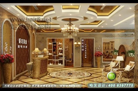 云南省红河市本案以奢华欧式为主，营造优雅 浪漫氛围美容院装潢案例
