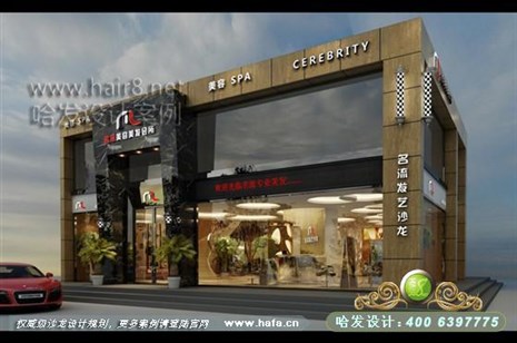 辽宁省本溪市从设计之初的概想就是为了围绕时尚、凸显个性的特色美发店装修案例