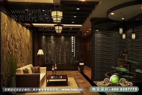 山东省烟台市本案延续中国传统中式风格，带给人更多宁静美容院装修案例
