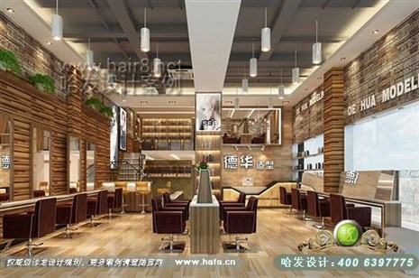 江苏省泰兴市本案大厅奢华设计的目的是生活享受！理发店装修案例