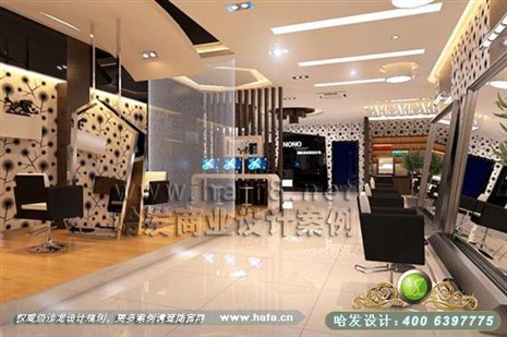 安徽省铜陵市中式元素风格美发店装修设计案例