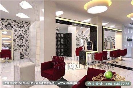 福建省泉州市透明洁雅风格美发店装修设计案例