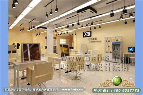 江苏省徐州市简欧自然风格美发店装修设计案例