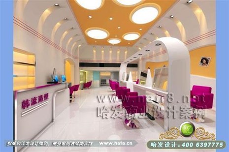 江苏省扬中市精致精彩风格美发店装修设计案例