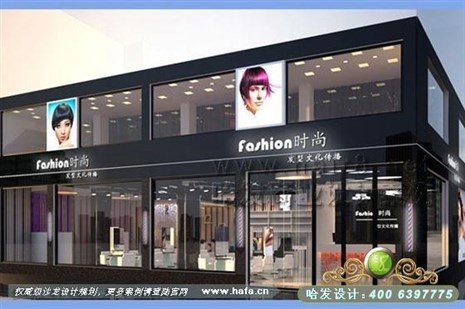 江西省中高市定位时尚美发店装修设计案例