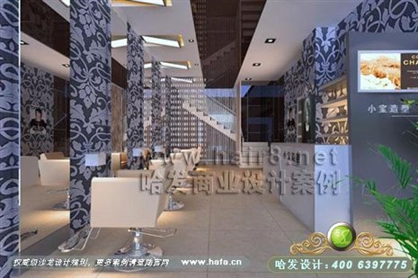 安徽省芜湖市前位风格美发店装修设计案例