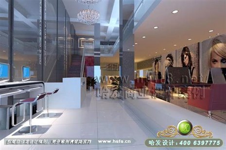 江西省丰城市现代通透风格美容美发店装修设计案例