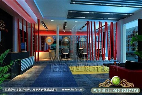 江苏省扬州市隐幽雅致风格美发沙龙装修设计案例