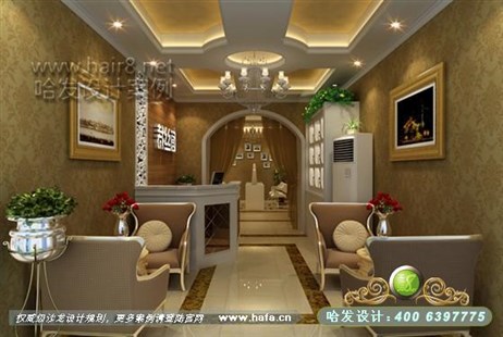 安徽省寿县市简欧时尚、低调温馨美发店装修案例发廊设计案例