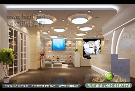 江西省樟树市现代时尚又不失高端大气美发店装修案例发廊设计案例