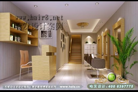 江苏省南京市文化砖体现时尚现代美发店装修案例