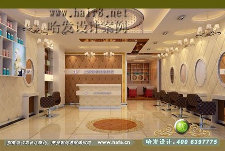 上海市低调奢华温馨美发店装修案例