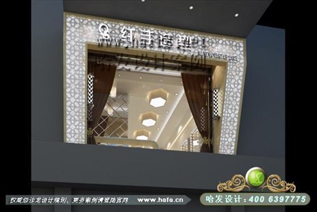 陕西省西安市几何拼接、现代时尚发廊设计案例