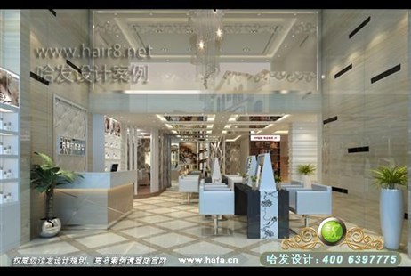 安徽省马鞍山市结合现代东南亚混搭美发店装修案例发廊设计案例