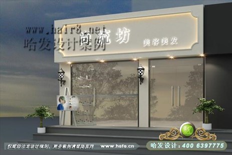 上海市经典时尚黑白灰美容店装修案例