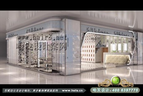 浙江省绍兴市镶钻马赛克自然时尚、个性十足发廊设计案例